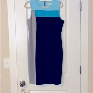 Calvin Klein Color Block Sheath Dress